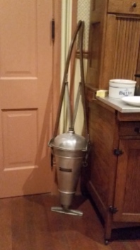 We think this is a vacuum, there was no information on it but we thought it was fascinating.
