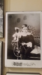 A picture in the museum featuring a pug puppy!!