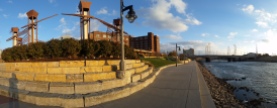 Wichita's Riverwalk is impressive. Many miles of paved path along both sides of the river.