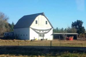 Just when we were starting to get bored with the scenery we came across the happiest barn ever!
